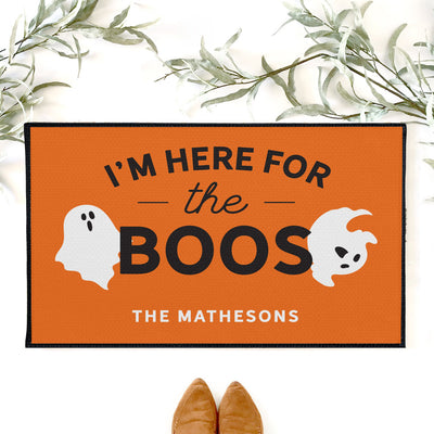 Personalized Here for the Boos Halloween Door Mats