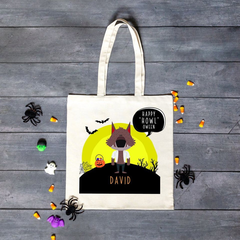 Personalized Halloween Trick-or-Treat Tote Bags