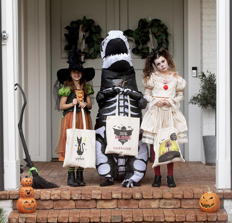 Personalized Halloween Trick-or-Treat Tote Bags