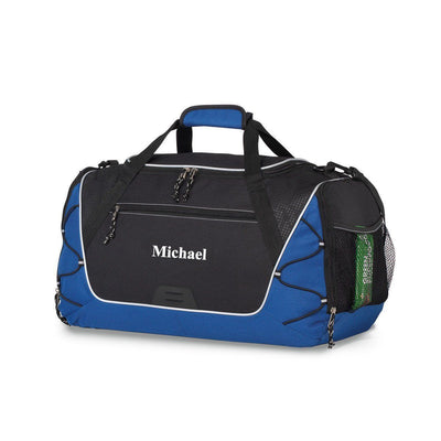 Personalized Duffle and Gym Bag - Weekend Bag - Blue - JDS