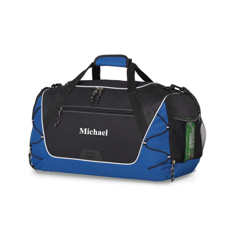 Personalized Duffle and Gym Bag - Weekend Bag - Blue - JDS