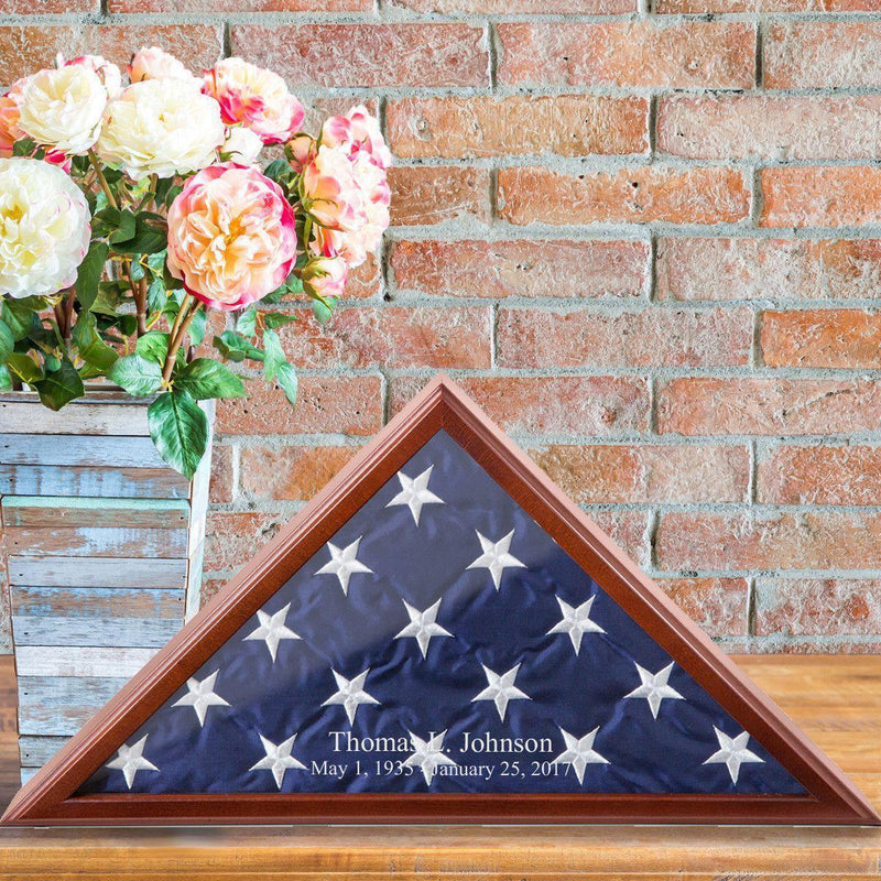 Personalized Flag Display Case - - JDS