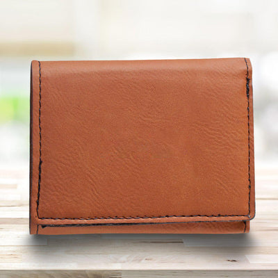 Men’s Leatherette Trifold Personalized Wallet
