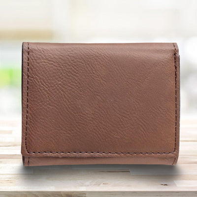 Men’s Leatherette Trifold Personalized Wallet