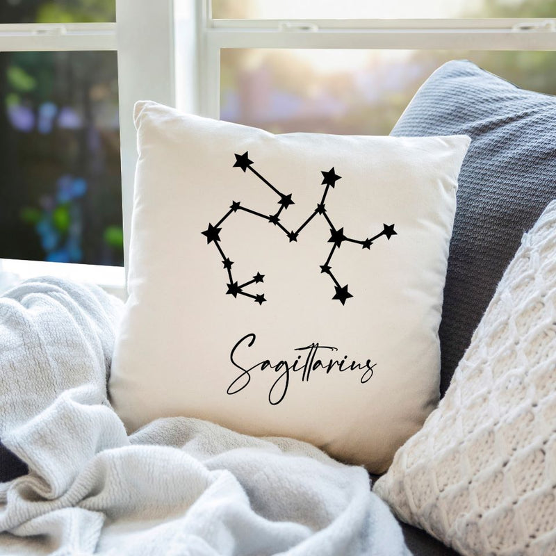 Personalized Zodiac Sign Throw Pillow