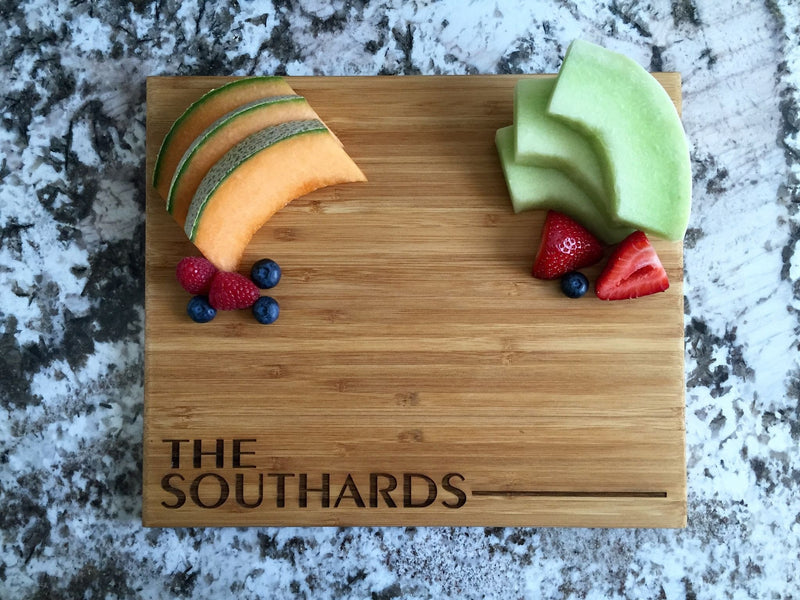 Qualtry Personalized Cutting Board 11x13 Bamboo - 11 Designs!
