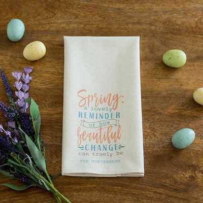 Personalized Spring Tea Towels