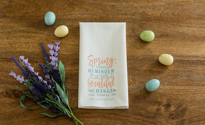 Personalized Spring Tea Towels