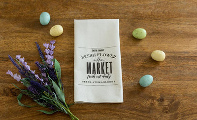 Personalized Spring Tea Towels
