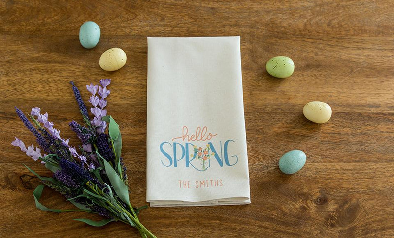 Personalized Spring Tea Towels