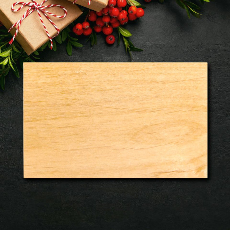 Personalized Wooden Christmas Postcards