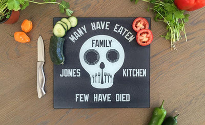 Personalized Tempered Glass Square Cutting Boards
