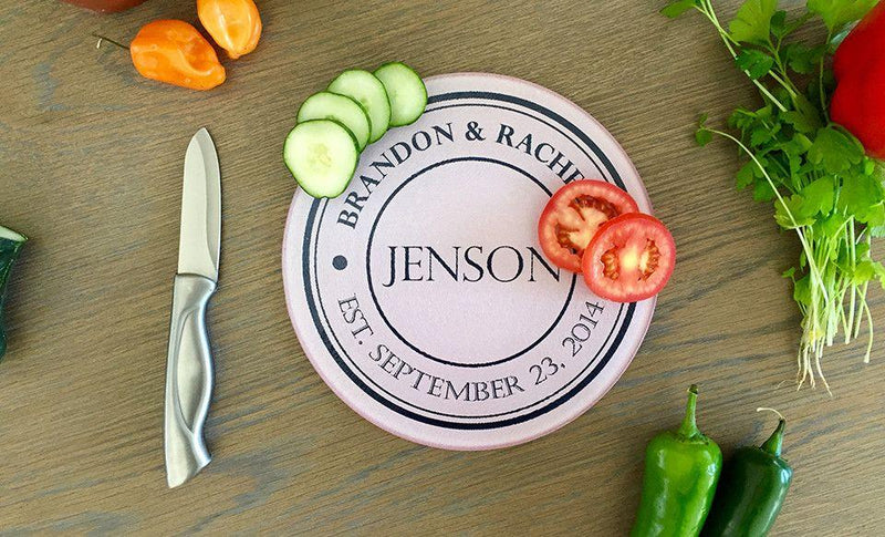 Personalized Tempered Glass Round Cutting Boards
