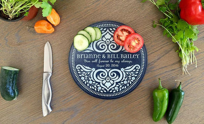 Personalized Tempered Glass Round Cutting Boards