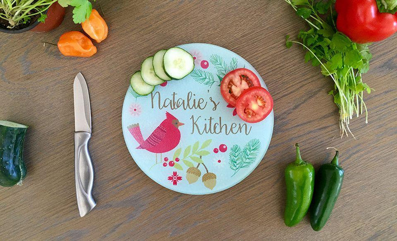 Personalized Tempered Glass Round Cutting Boards