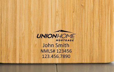 Union Home Mortgage - Large Handled Cutting board with Juice Grooves