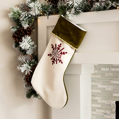 Personalized Velvet-trimmed Christmas Stockings