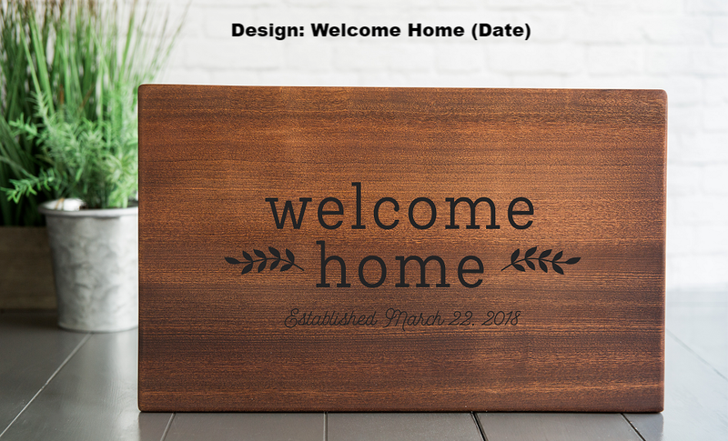 HomeSmart - Personalized Beautiful Large 11x17 Mahogany Boards