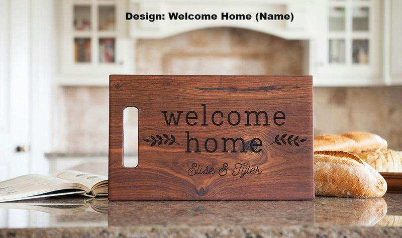 HomeSmart - Personalized 11x17 Walnut Cutting Board