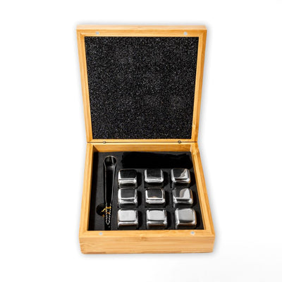 Personalized Stainless Steel Whiskey Stone Set