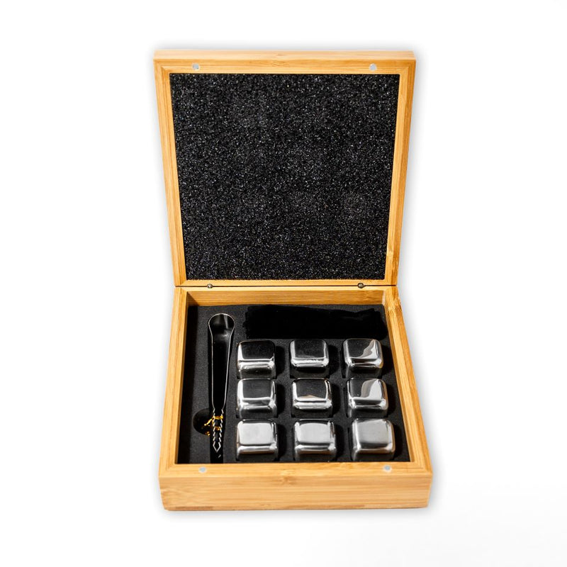 Personalized Stainless Steel Whiskey Stone Set