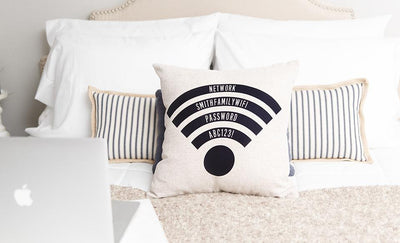 Personalized WiFi Throw Pillow Covers