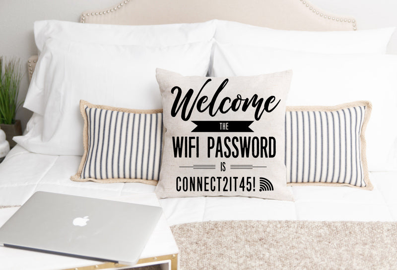 Personalized WiFi Throw Pillow Covers