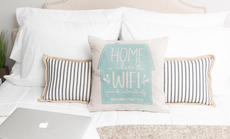 Personalized WiFi Throw Pillow Covers