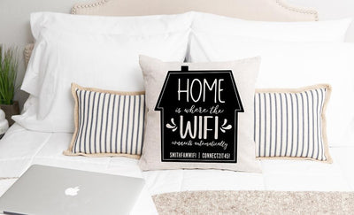 Personalized WiFi Throw Pillow Covers