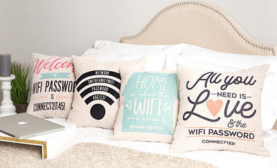 Personalized WiFi Throw Pillow Covers