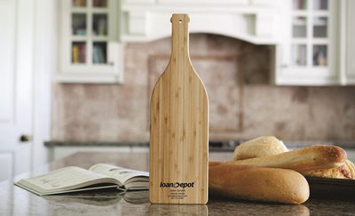loanDepot - Wine Bottle Shaped Cutting Boards