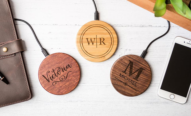 Corporate | Personalized Wooden Wireless Cell Phone Chargers