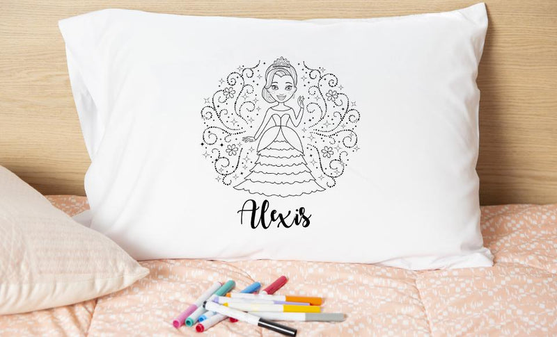 Personalized Princess Coloring Pillowcases