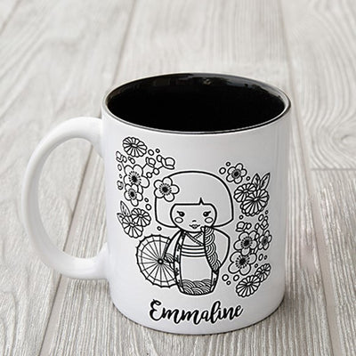 Personalized Coloring Mugs (Markers not included)