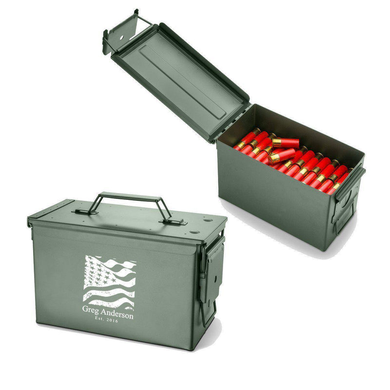 Personalized Metal Box - Multiple Designs - AmericanFlag - JDS