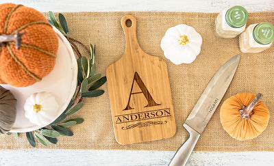 American Pacific Mortgage - Personalized Handled Bamboo Serving Boards