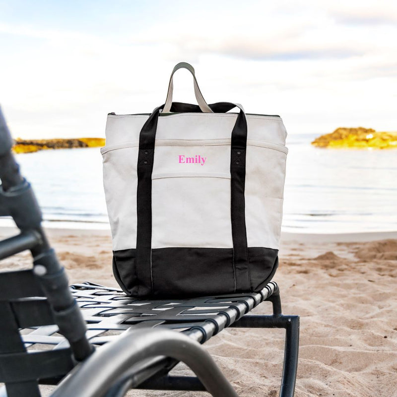 Personalized Tote Bags - Zippered - Seaside
