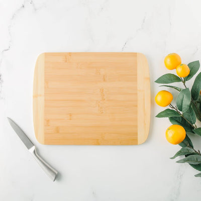 Personalized Two-Tone (Rounded Edge) Bamboo Cutting Boards for Mom