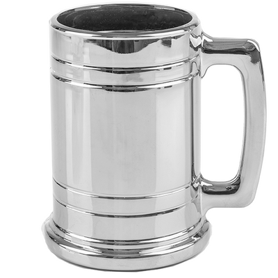 Personalized Monogram Gunmetal Beer Mug - 16 oz. - 9 Designs