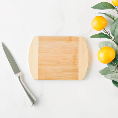 Personalized Two-Tone (Rounded Edge) Bamboo Cutting Boards for Dad