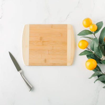 Personalized Two-Tone (Rounded Edge) Bamboo Cutting Boards for Mom