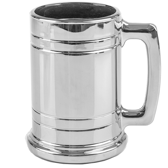 Personalized Monogram Gunmetal Beer Mug - 16 oz. - 9 Designs