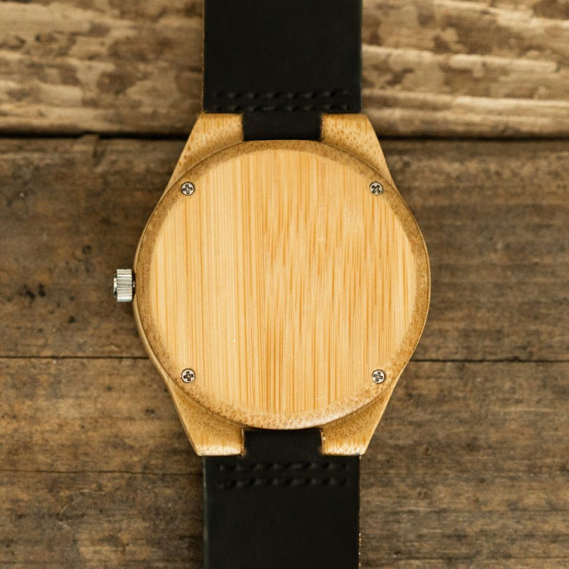 Personalized Wooden Watches for Dad - Black