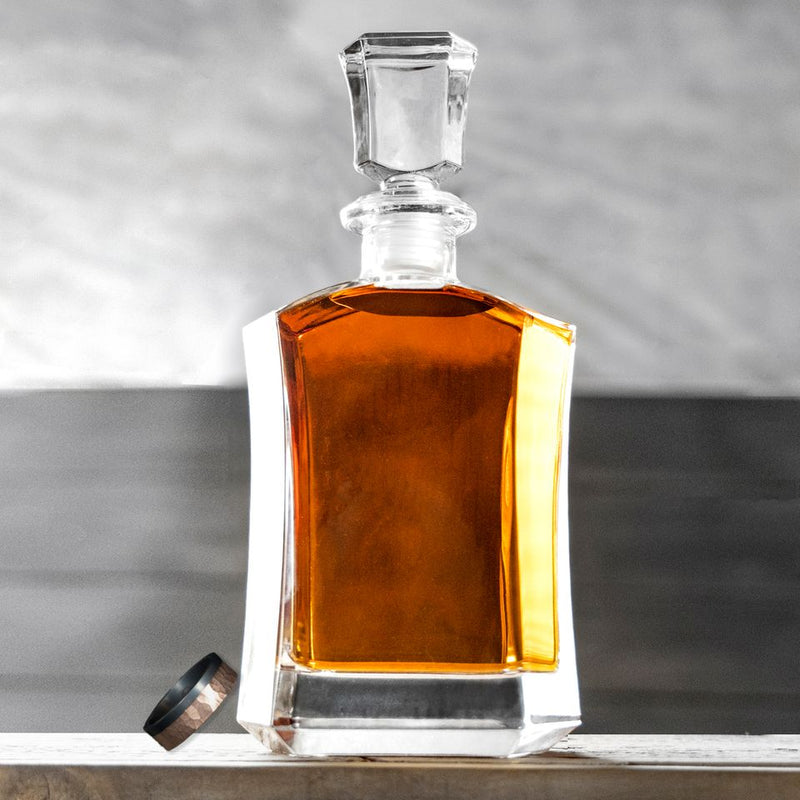 Personalized Glass Whiskey Decanter - Original Groomsmen Designs