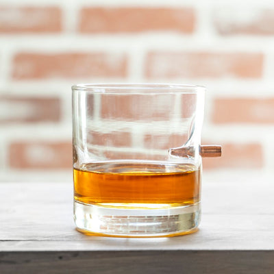 Personalized Bullet Whiskey Glass - Lowball Whiskey Glass