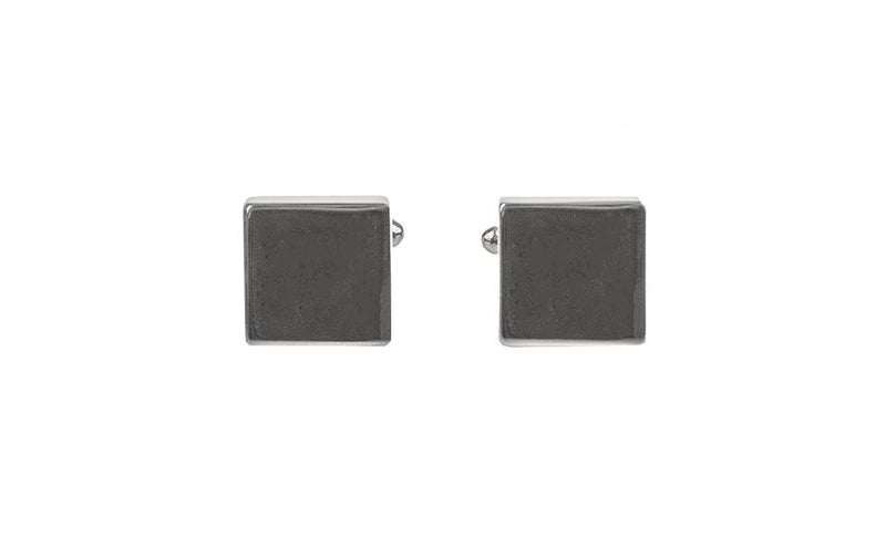 Personalized Gunmetal Cufflinks - Square
