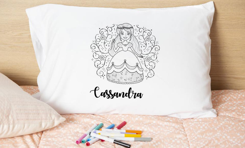 Corporate | Personalized Princess Coloring Pillowcases