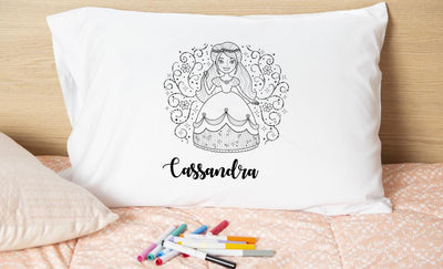 Personalized Princess Coloring Pillowcases