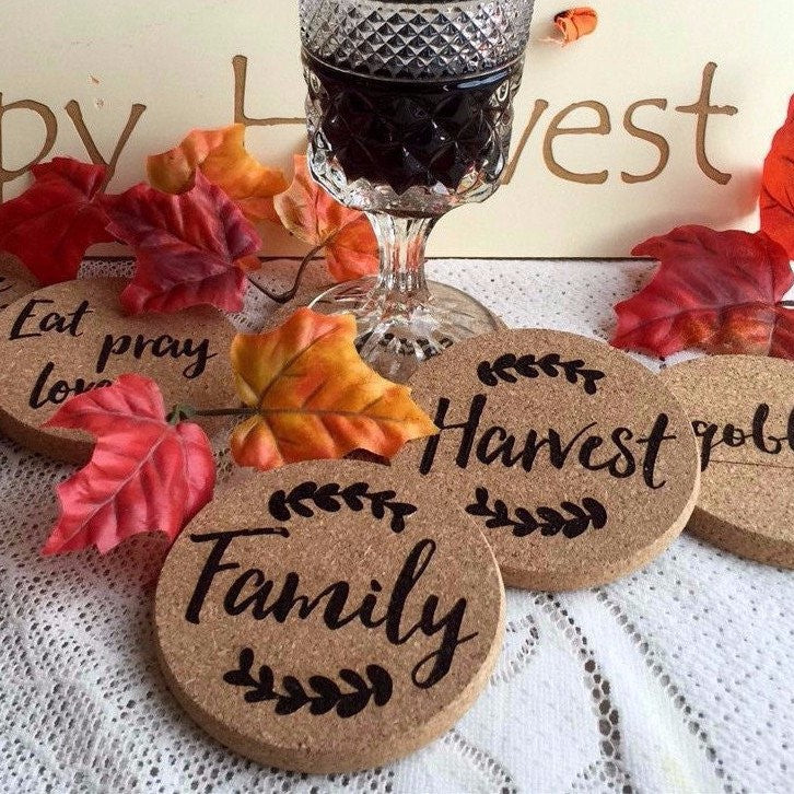 Personalized Thanksgiving Coasters