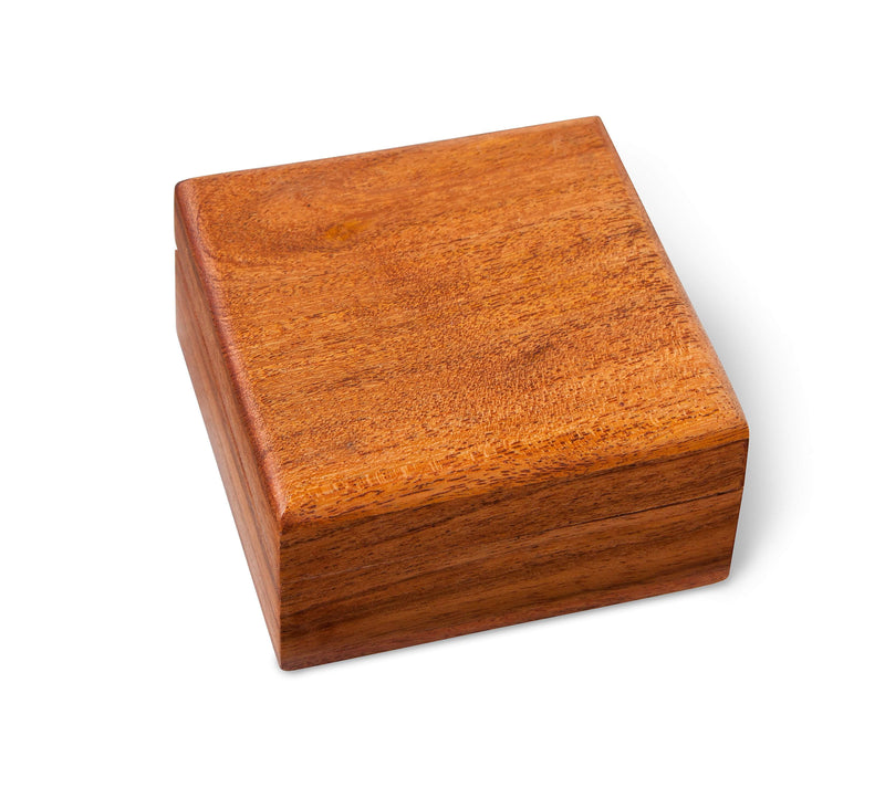 Personalized High Polish Silver Keepsake Compass with Wooden Box - - JDS